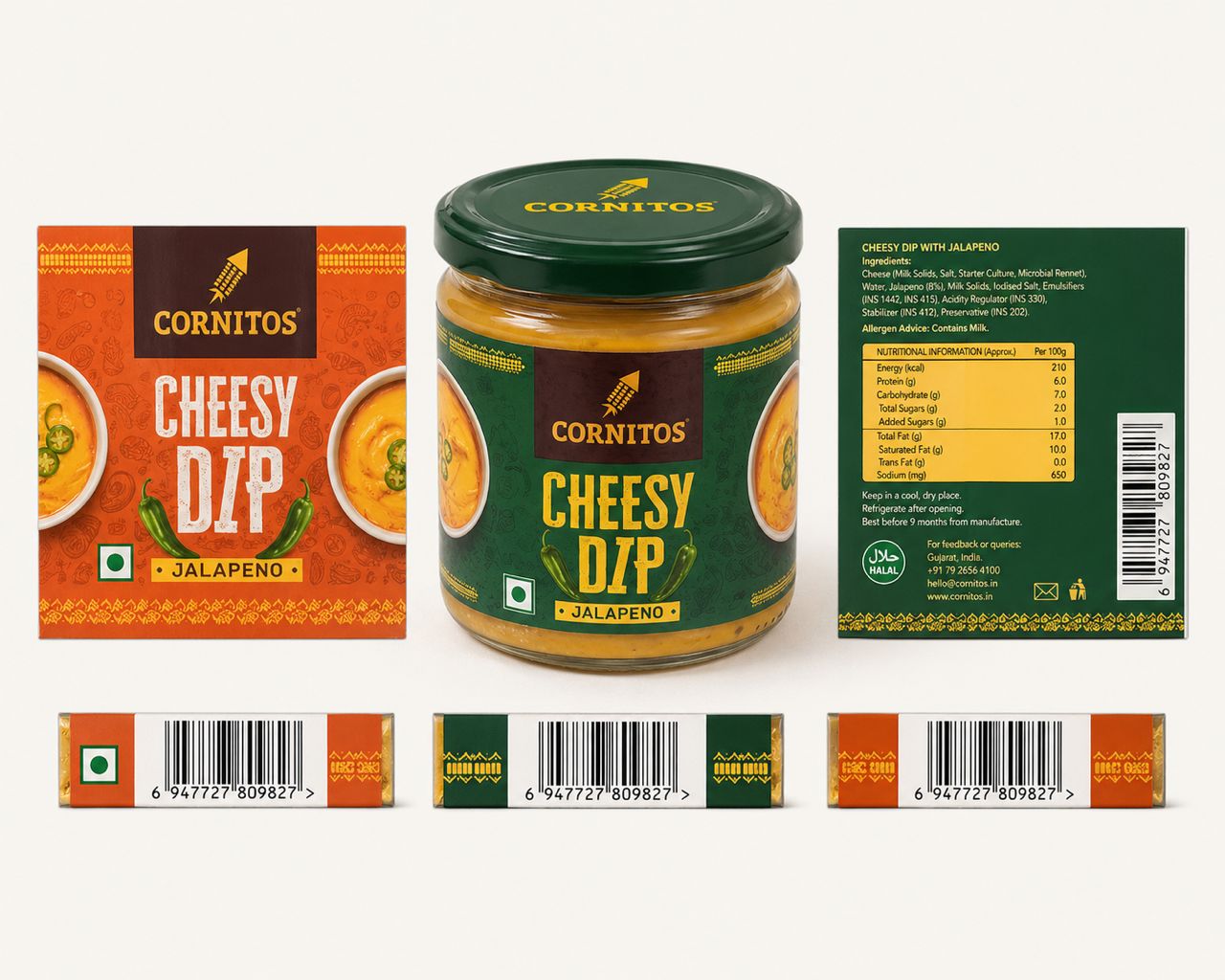 Cornitos Cheesy Dip Jalapeno Cheese Sauce Jar 300g